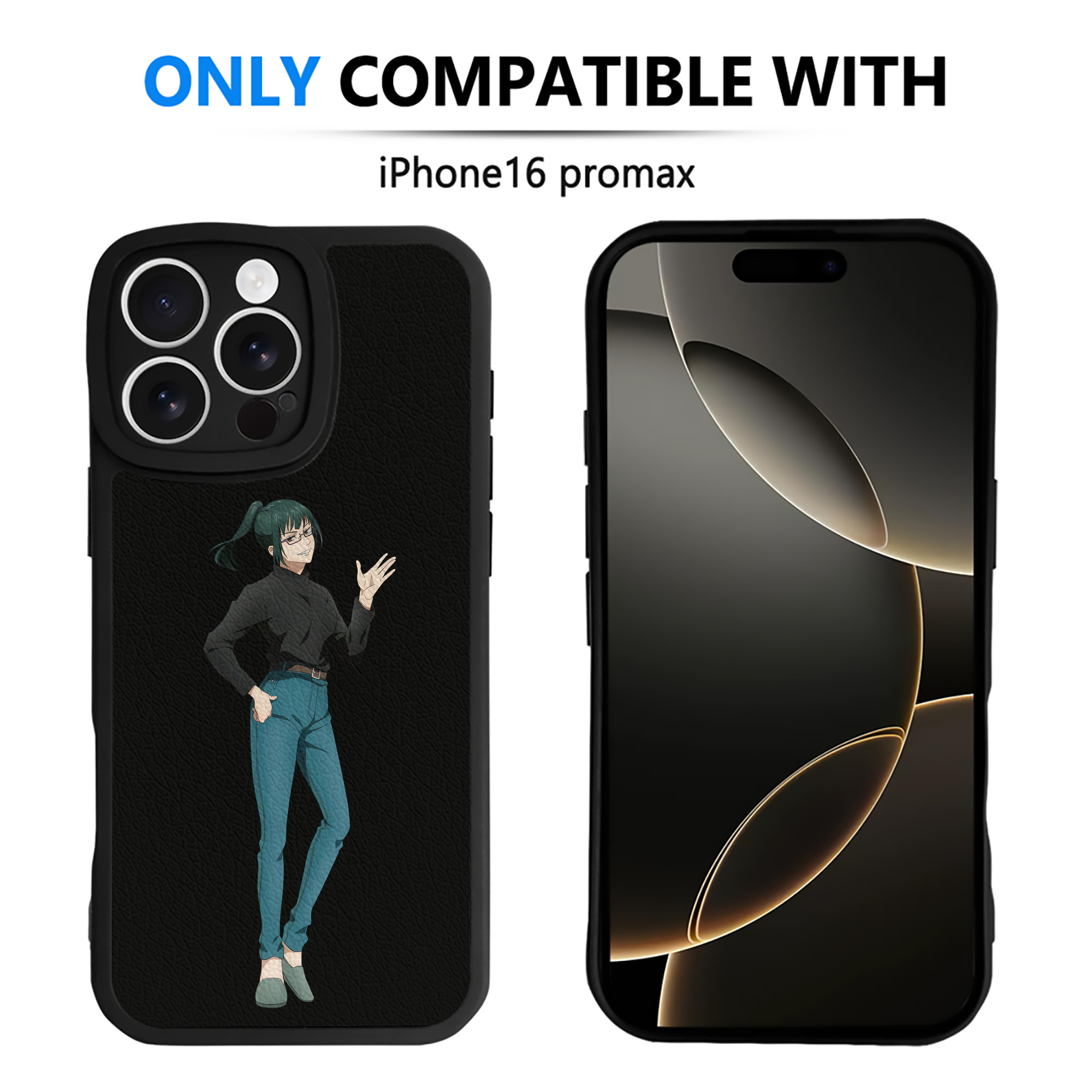 （画像用） 呪術廻戦 Jujutsu Kaisen 【iPhone 16シリーズ対応】シリコンスマホケース（レザー調） 材質：シリコン